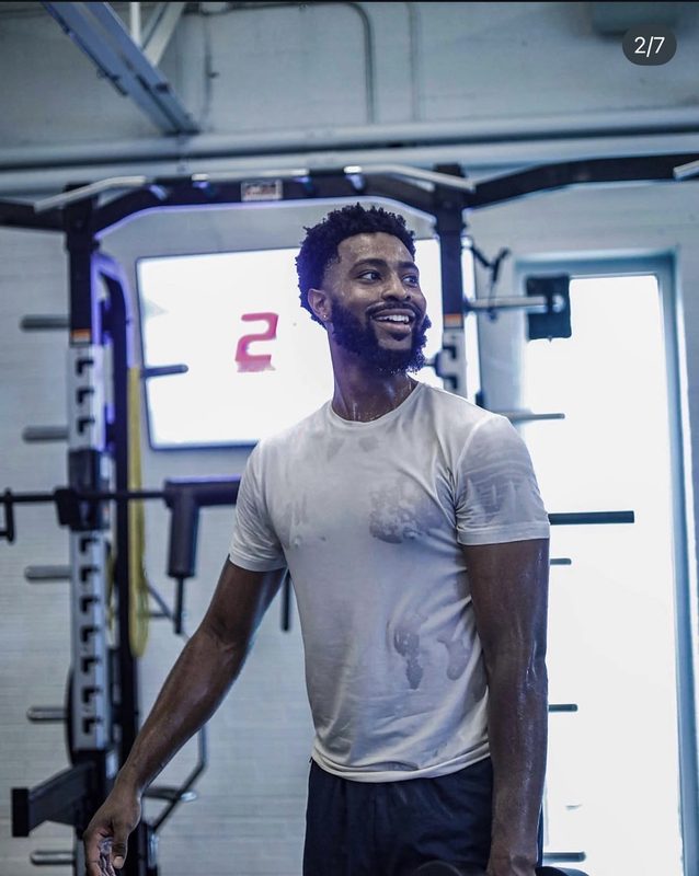 Donovan Saine in the gym